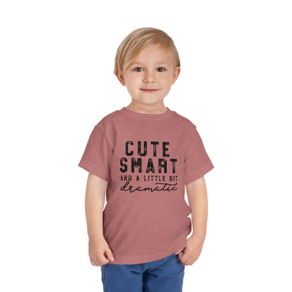 Cute & Smart Toddler Short Sleeve Tee - Fun Gift for Kids, Birthday Outfits, Playtime Apparel, Unique Toddler Fashion