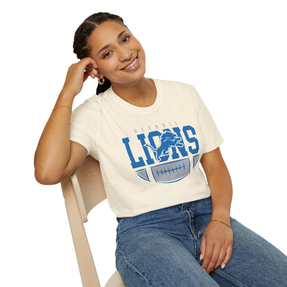 Detroit Lions Unisex Softstyle T-Shirt, Football Fan Tee, Game Day Shirt, Sports Apparel, NFL Merchandise