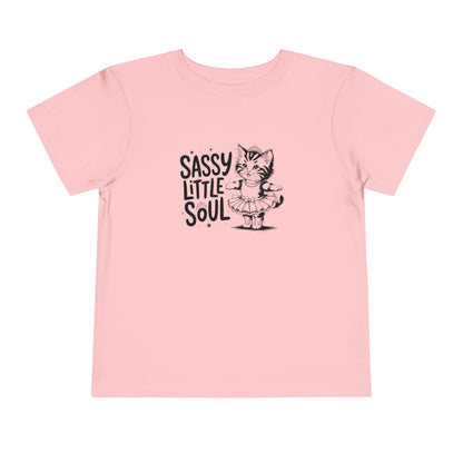 Sassy Little Soul Toddler Tee, Kids Playwear, Cute Cat Shirt, Birthday Gift, Toddler Fashion