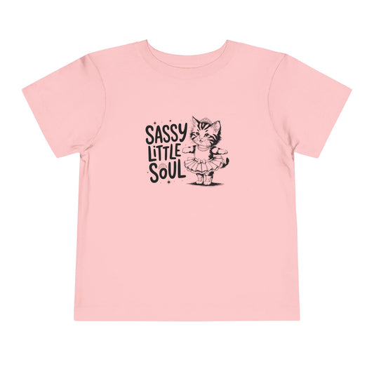 Sassy Little Soul Toddler Tee, Kids Playwear, Cute Cat Shirt, Birthday Gift, Toddler Fashion