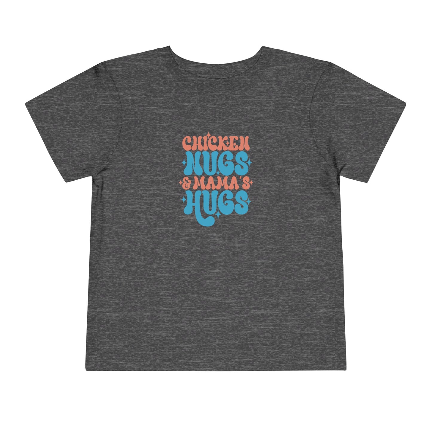 Toddler Short Sleeve Tee - 'Chicken Hugs & Mama's Hugs' - Cute Kid's T-Shirt, Fun Gift for Birthdays, Playdates, Family Gatherings