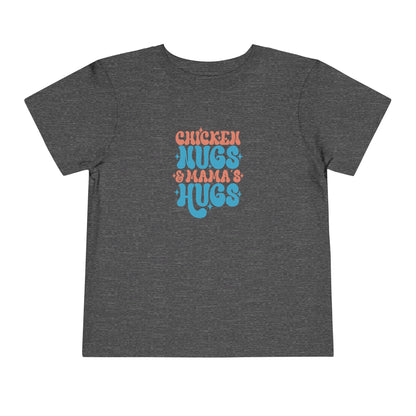 Toddler Short Sleeve Tee - 'Chicken Hugs & Mama's Hugs' - Cute Kid's T-Shirt, Fun Gift for Birthdays, Playdates, Family Gatherings