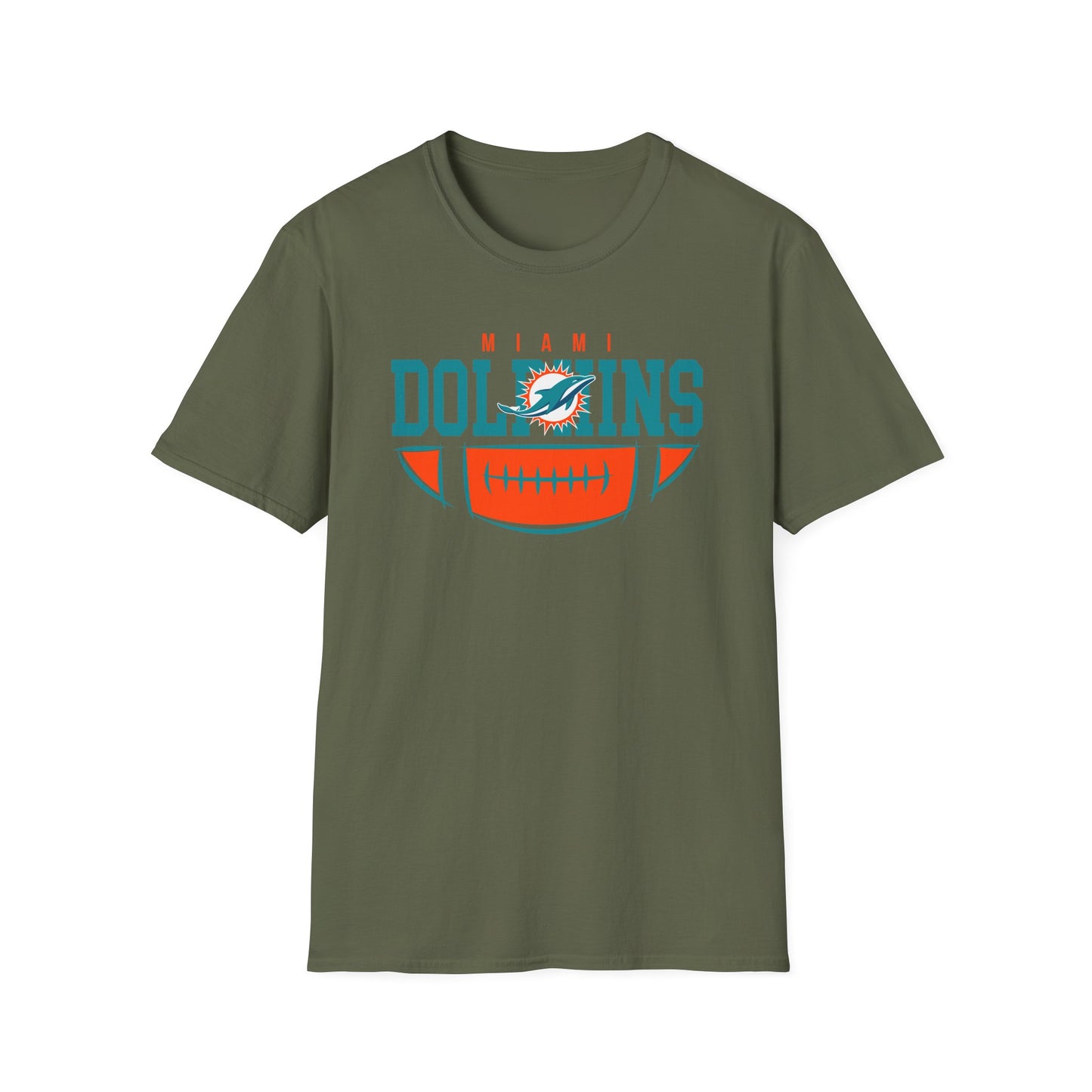 Miami Dolphins Retro Softstyle T-Shirt, Casual Sportswear, Game Day Apparel, Unisex Tee, Football Fan Gift