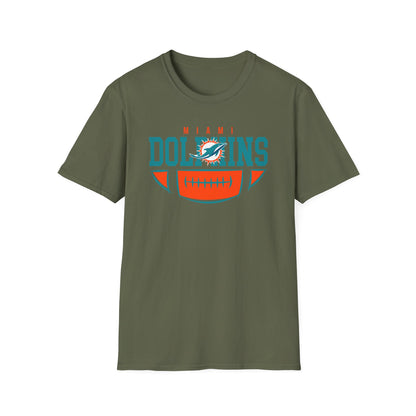 Miami Dolphins Retro Softstyle T-Shirt, Casual Sportswear, Game Day Apparel, Unisex Tee, Football Fan Gift