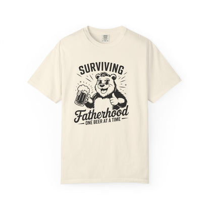 Surviving Fatherhood T-Shirt | Funny Gift for Dads | Casual, Gift for Father's Day, New Dad Shirt, Beer Lovers Tee