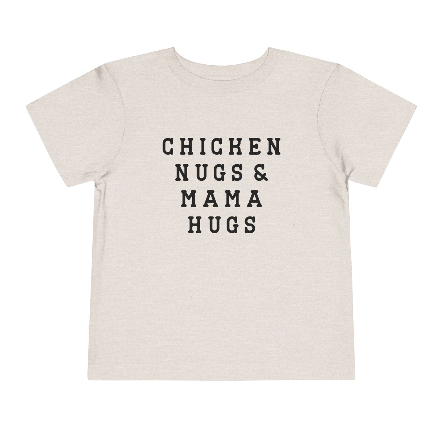 Toddler Chicken Nugs & Mama Hugs Tee - Cute Kids Shirt, Funny Toddler Tee, Gift for Moms, Baby Shower Gift, Playdate Outfit
