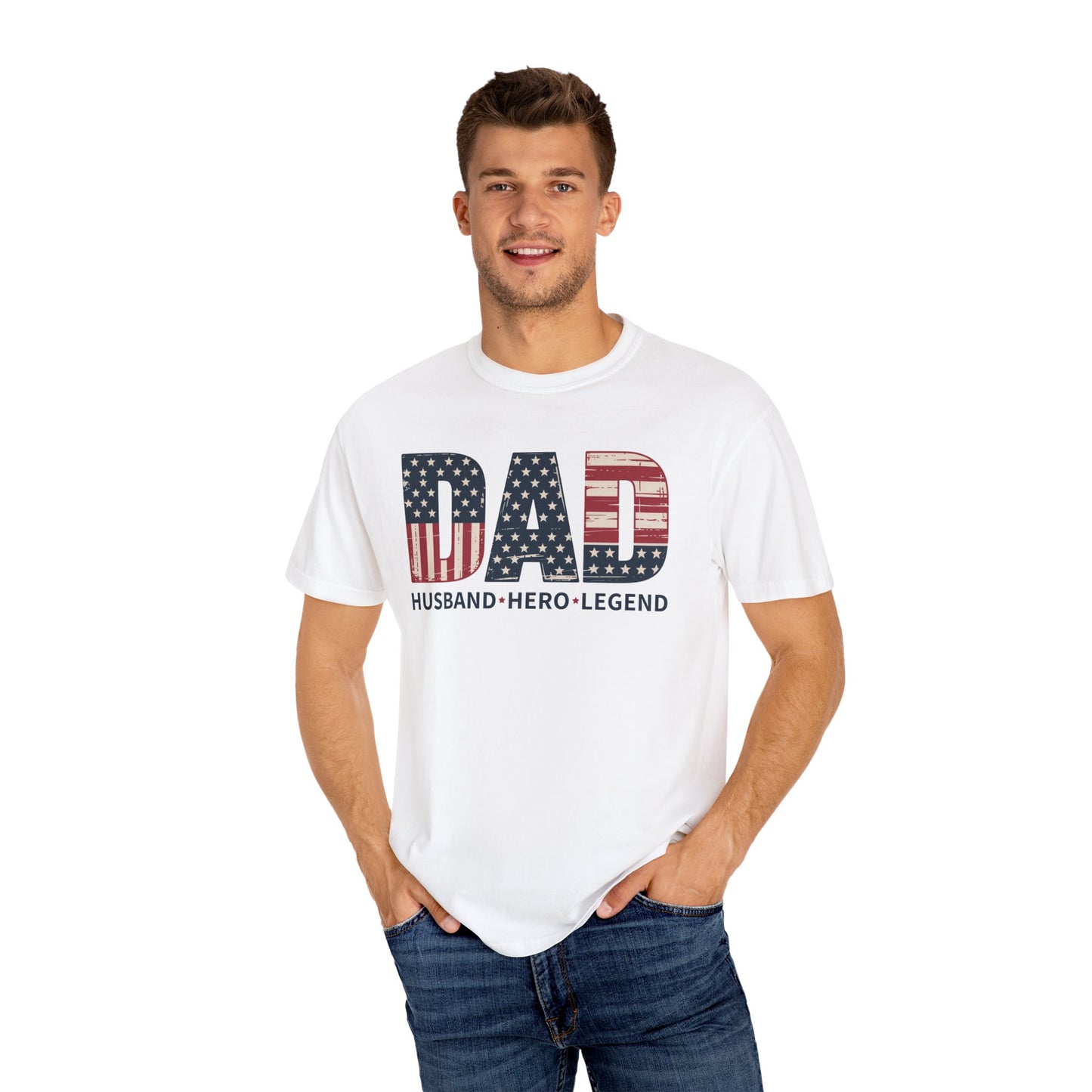 Patriotic Dad T-Shirt | Unisex Gift for Father's Day, American Hero Tee, Unique Dad Shirt, Casual Wear, Gift for Him